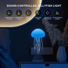 Lámpara medusa RGB con modo voz y batería